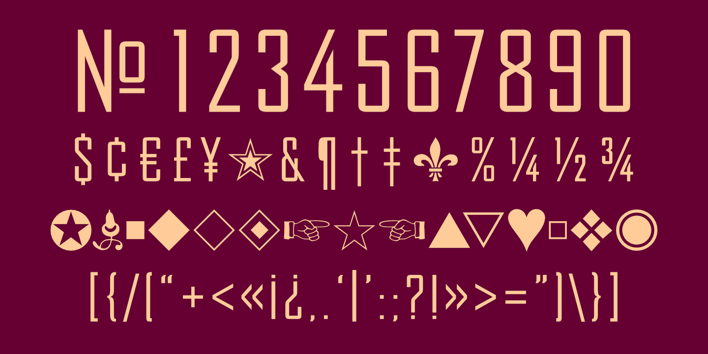 Numerals, Punctuation, etc