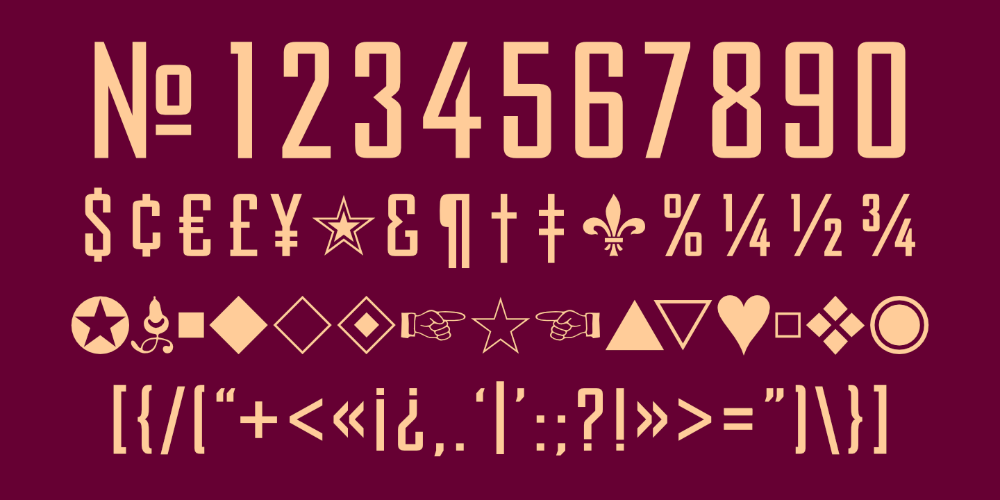 Numerals, Punctuation, etc
