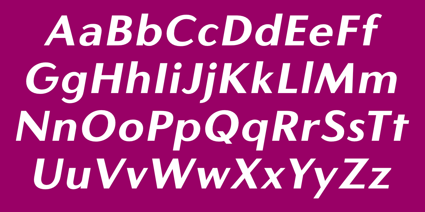 Latin Alphabet, Oblique