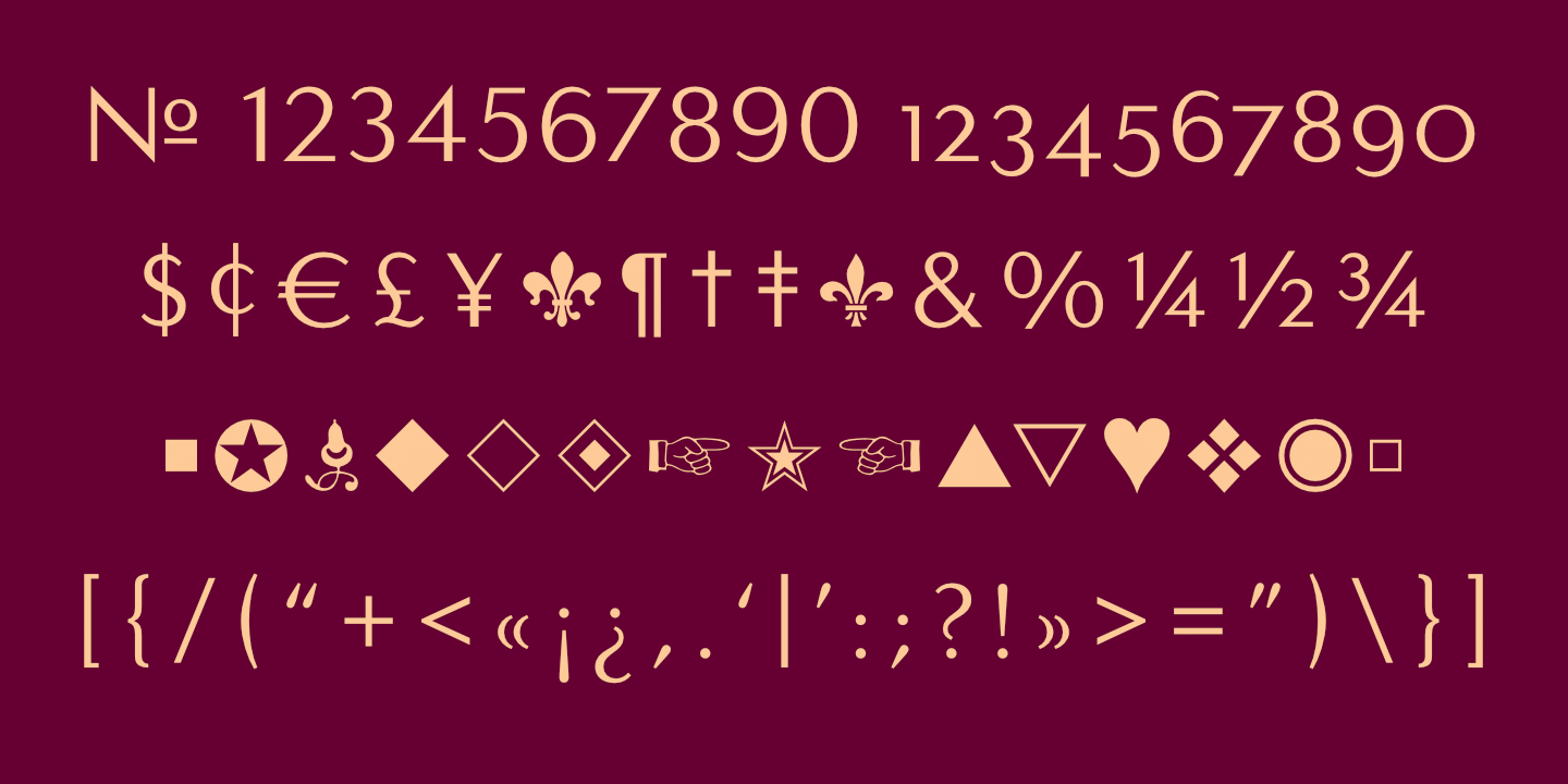 Numerals, Punctuation, etc.