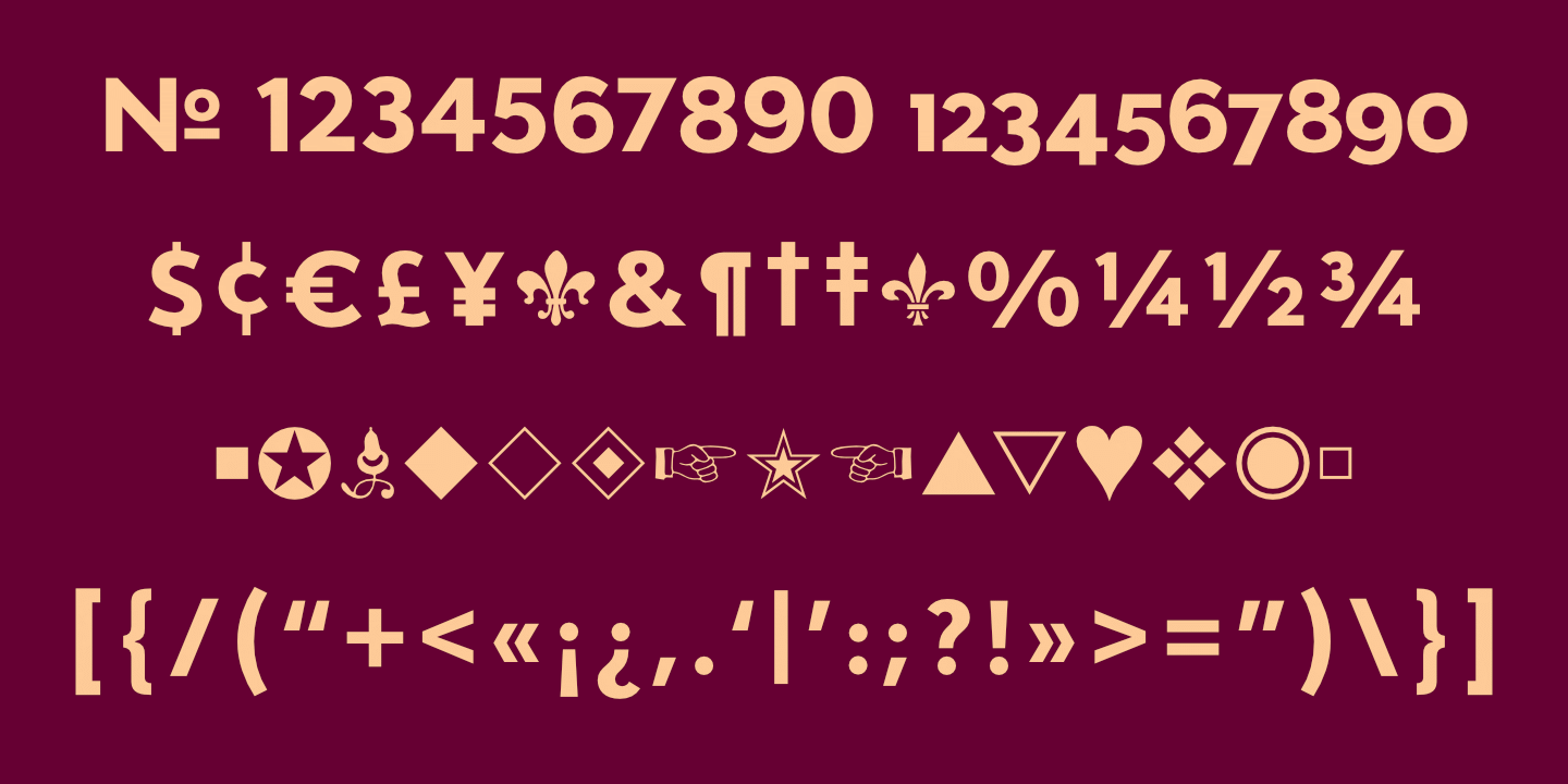 Numerals, Punctuation, etc.