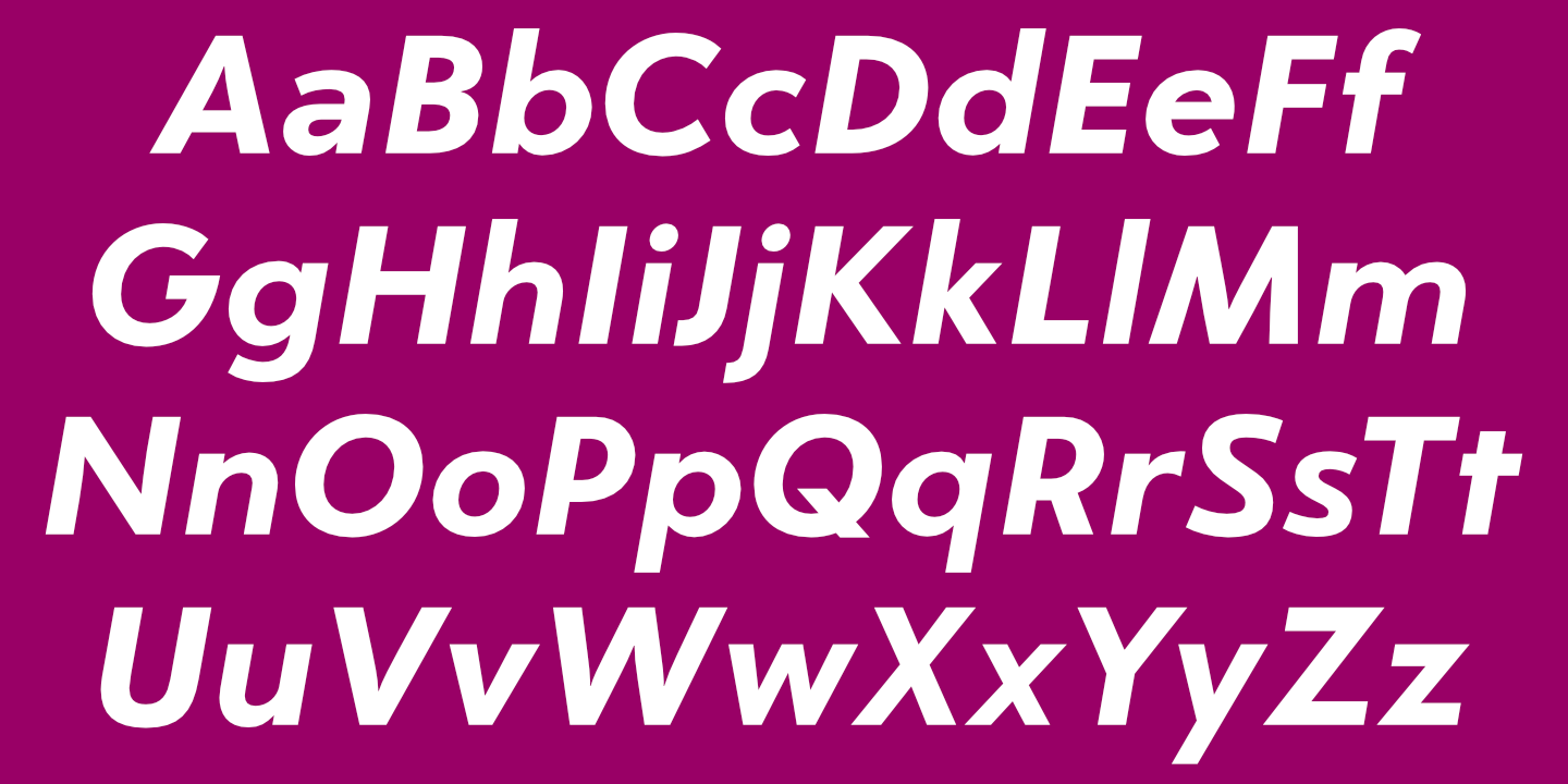 Latin Alphabet, Oblique