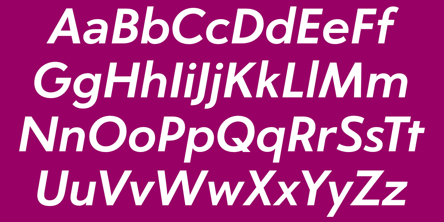 Latin Alphabet, Oblique