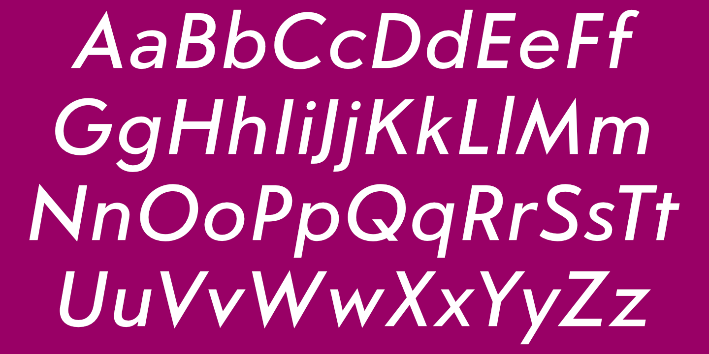 Latin Alphabet, Oblique