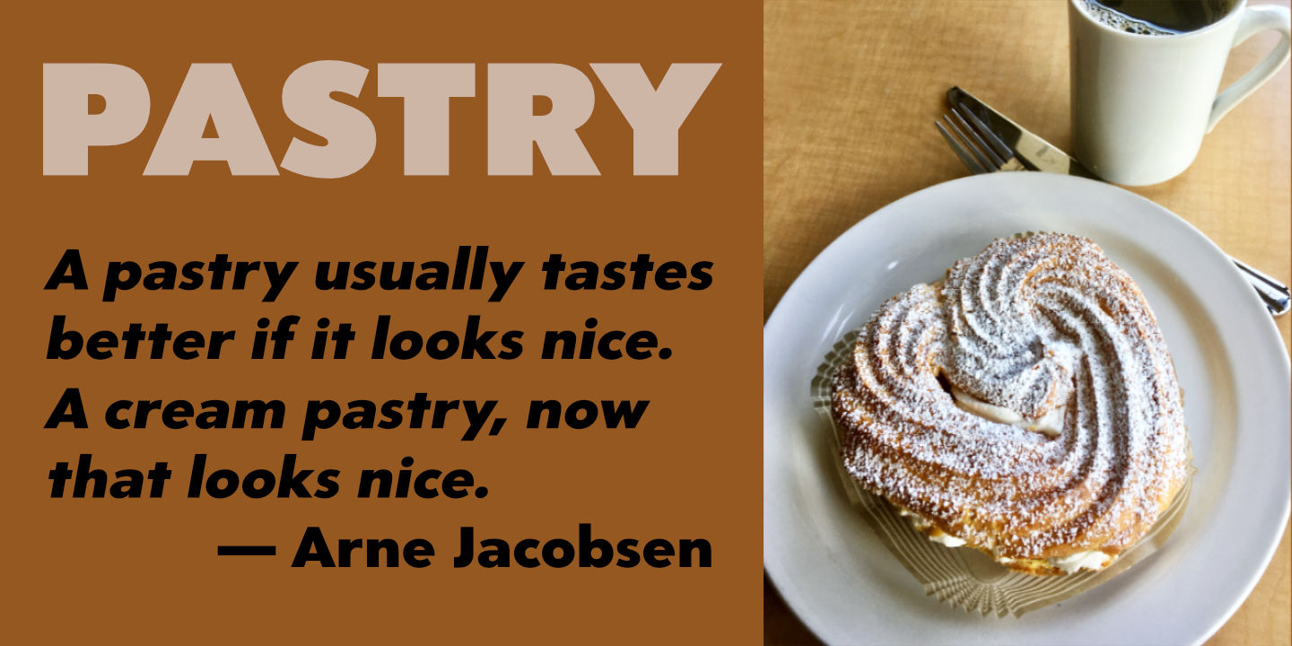 Click image to enlarge and for more information. Pastry at Comforts