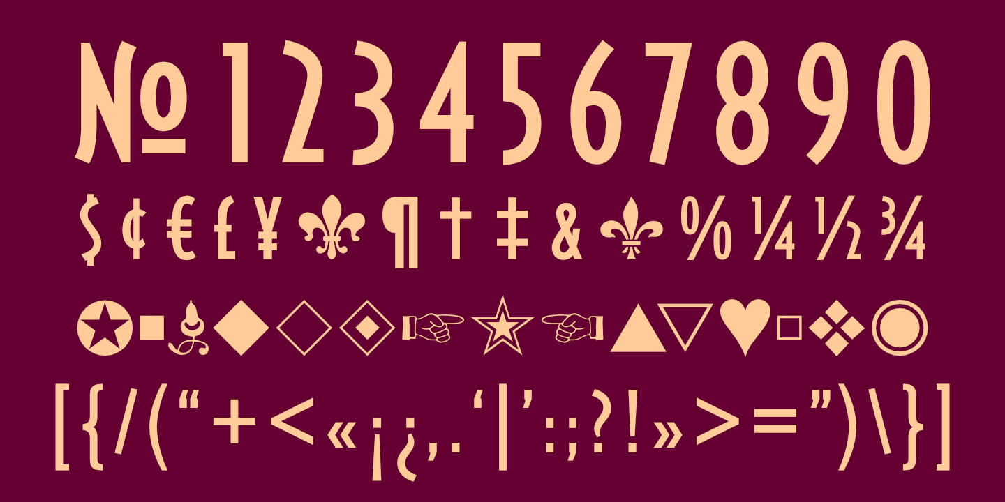 Numerals, Punctuation, etc
