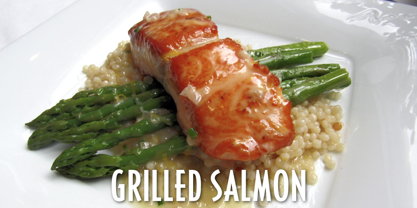 Click image to enlarge and for more information. Grilled Salmon