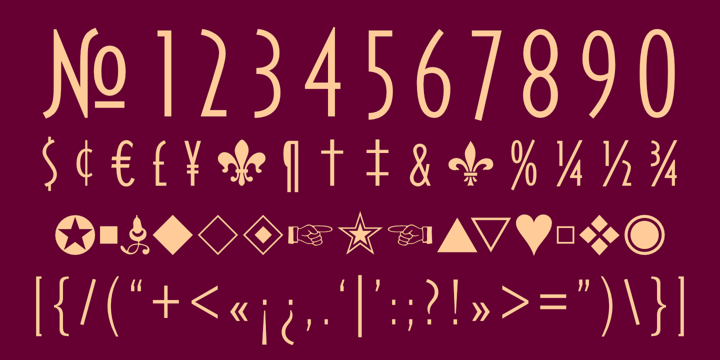 Numerals, Punctuation, etc