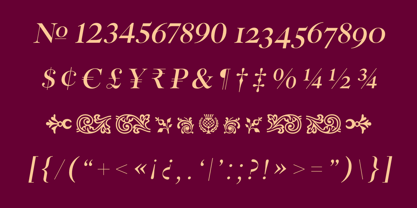Numerals, Punctuation, etc.