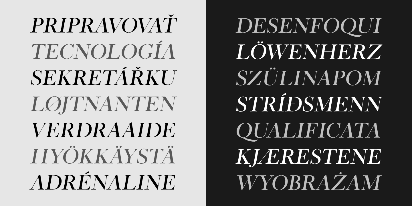 Cradley Italic Stacked