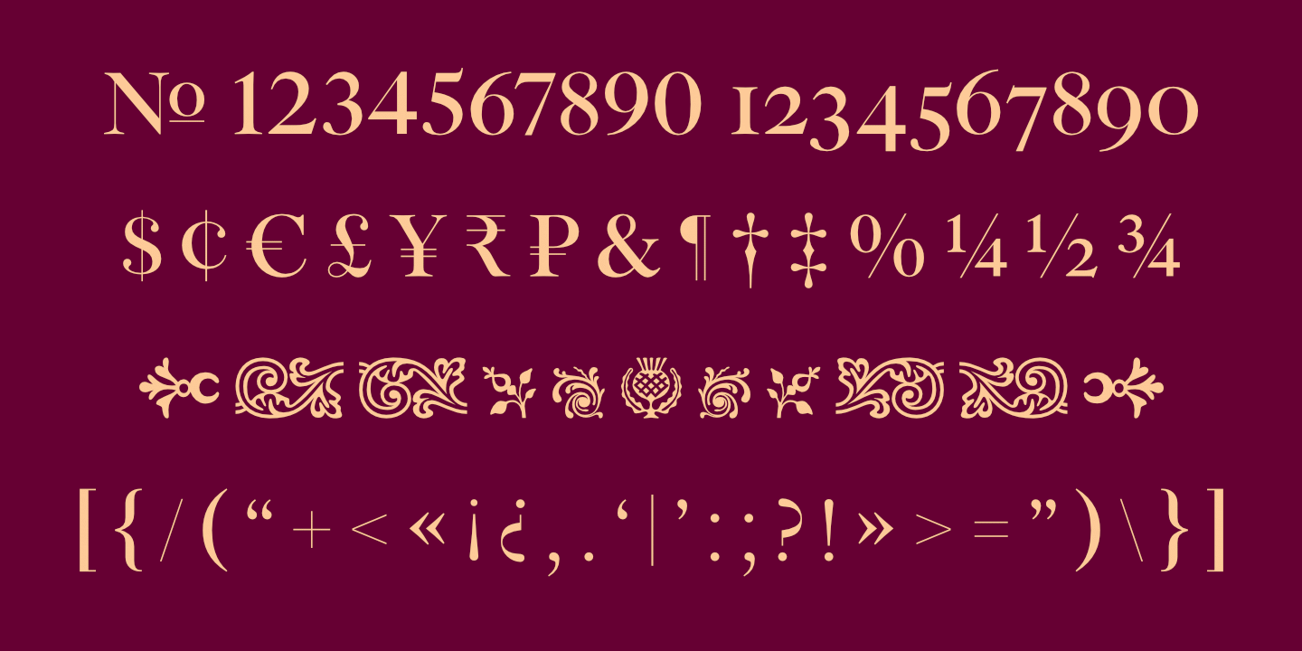 Numerals, Punctuation, etc.