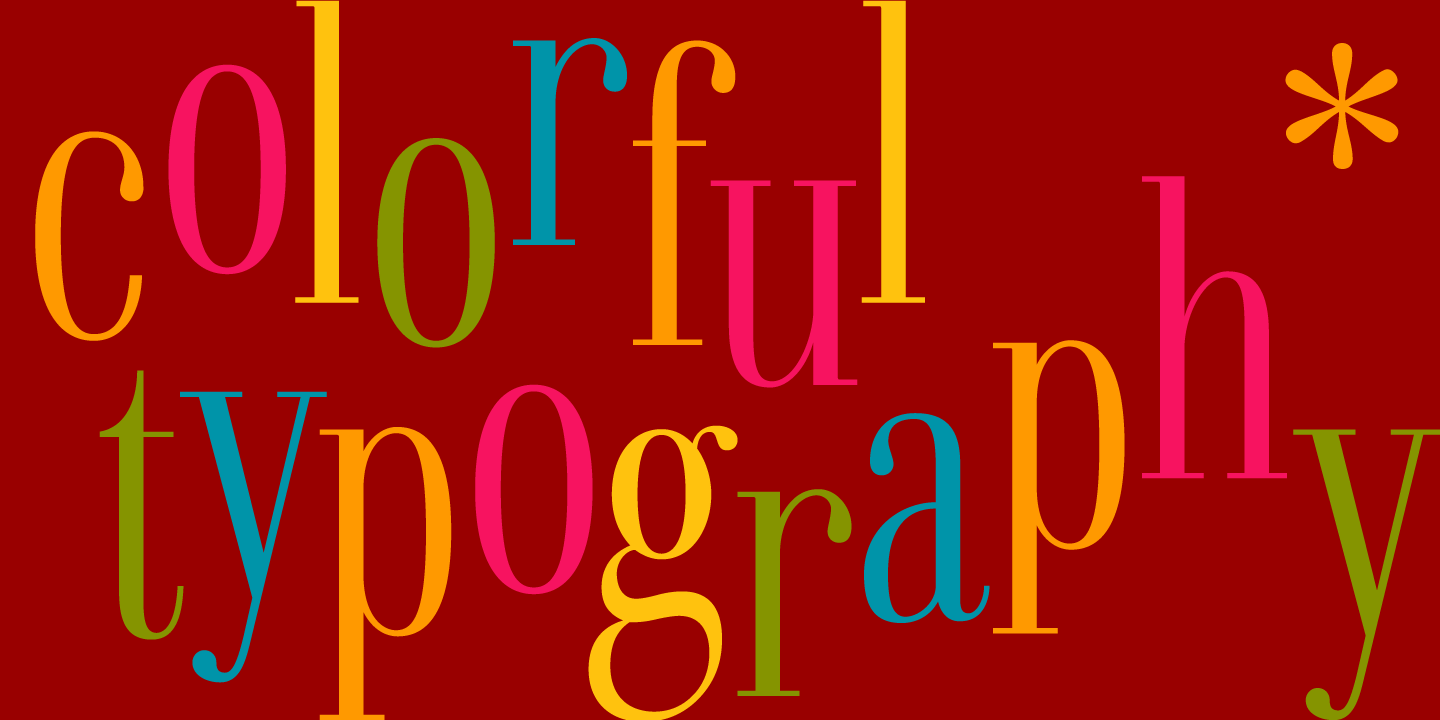 Colorful typography