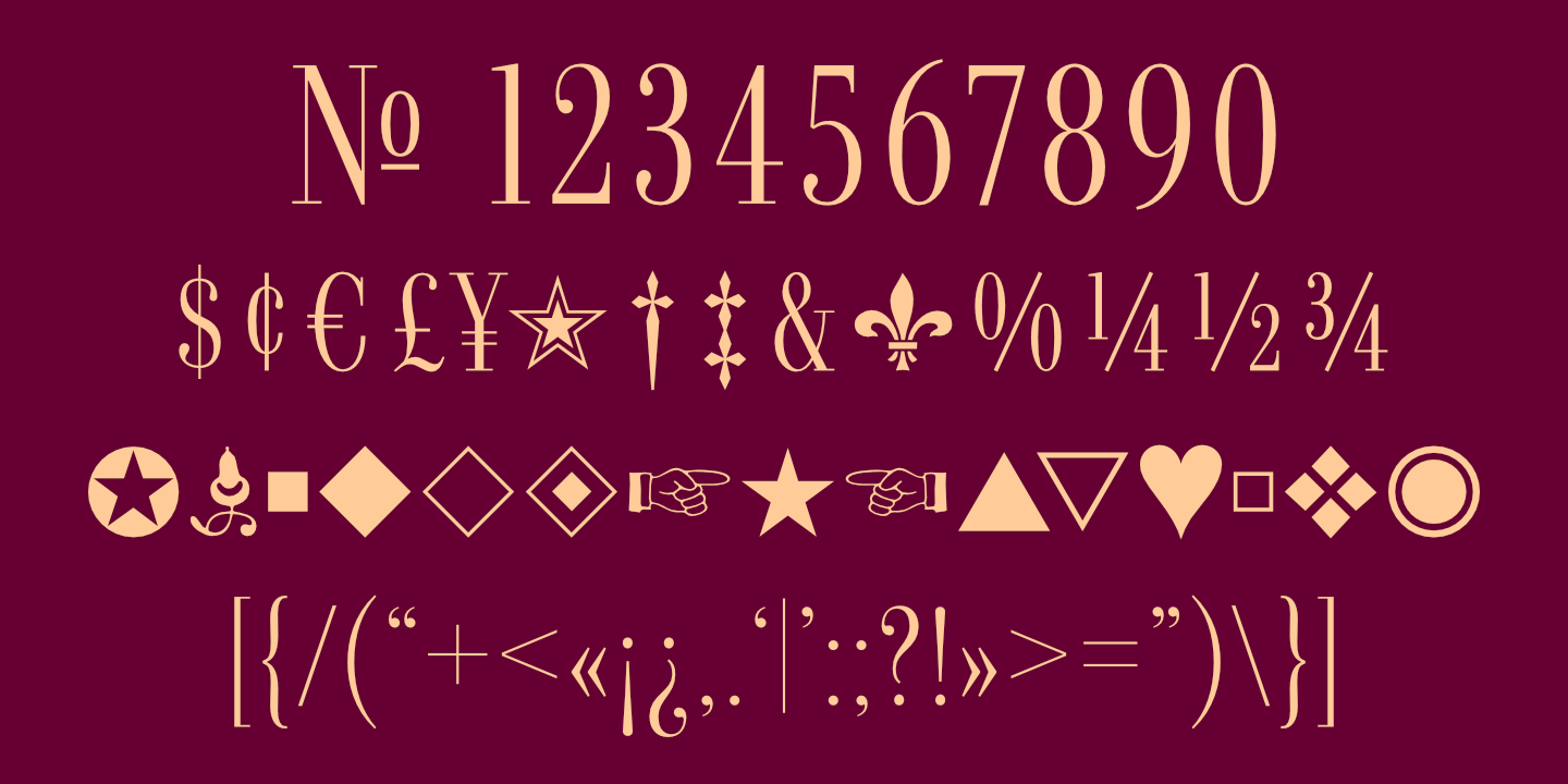 Numerals, Punctuation, etc