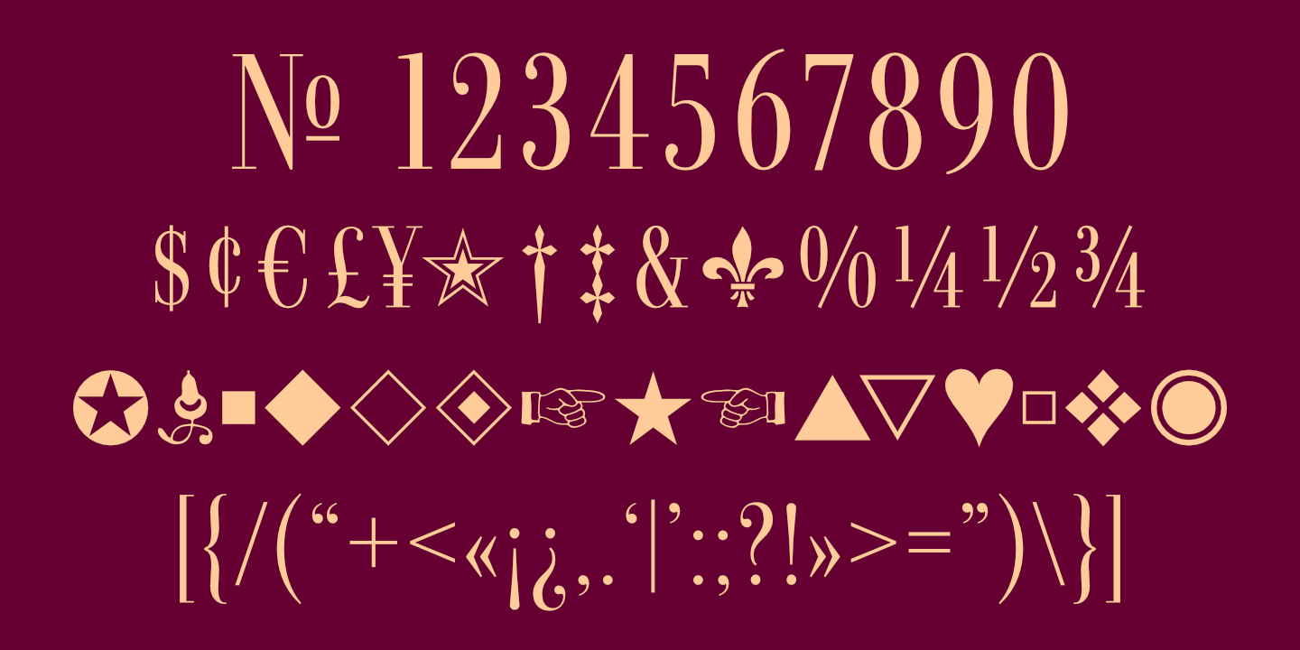 Numerals, Punctuation, etc