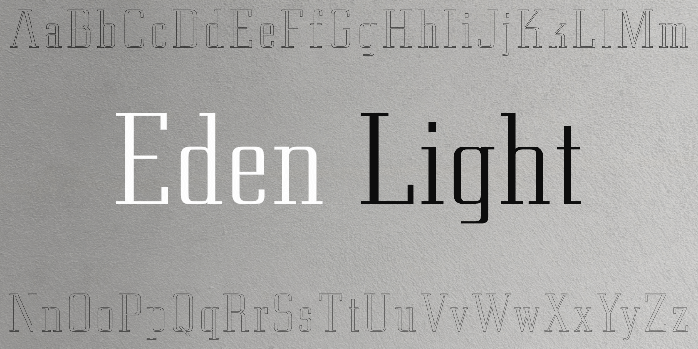 Grayscale fontname poster