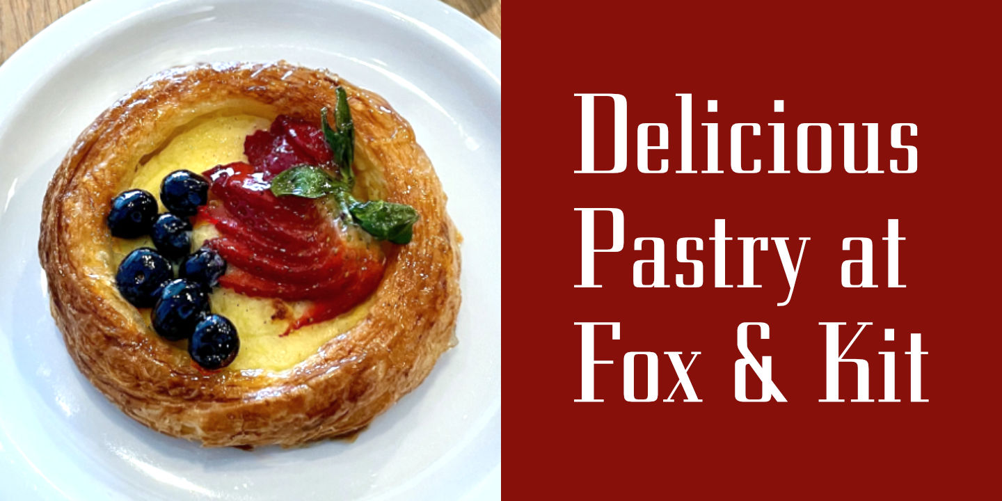 Click image to enlarge and for more information. Pastry at Fox & Kit