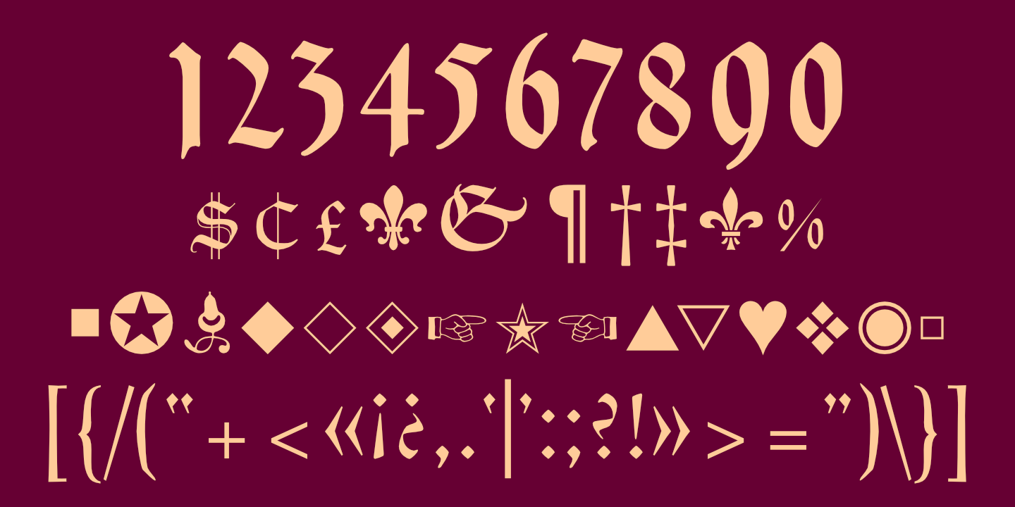 Numerals, Punctuation, etc.