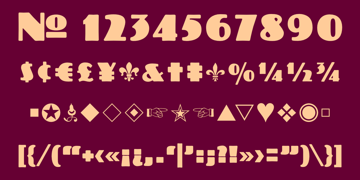 Numerals, Punctuation, etc.