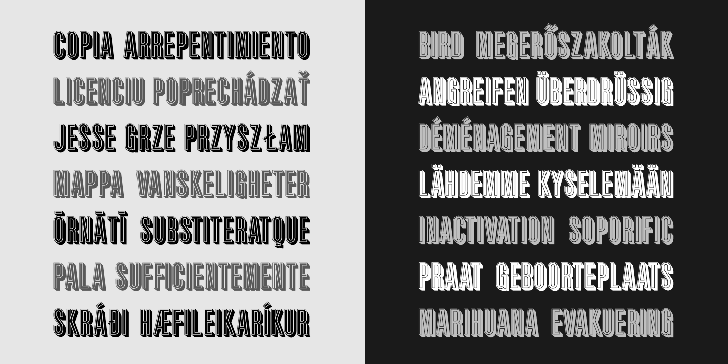 Stacked text