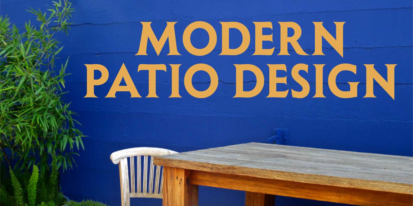Click image to enlarge and for more information. Modern patio design