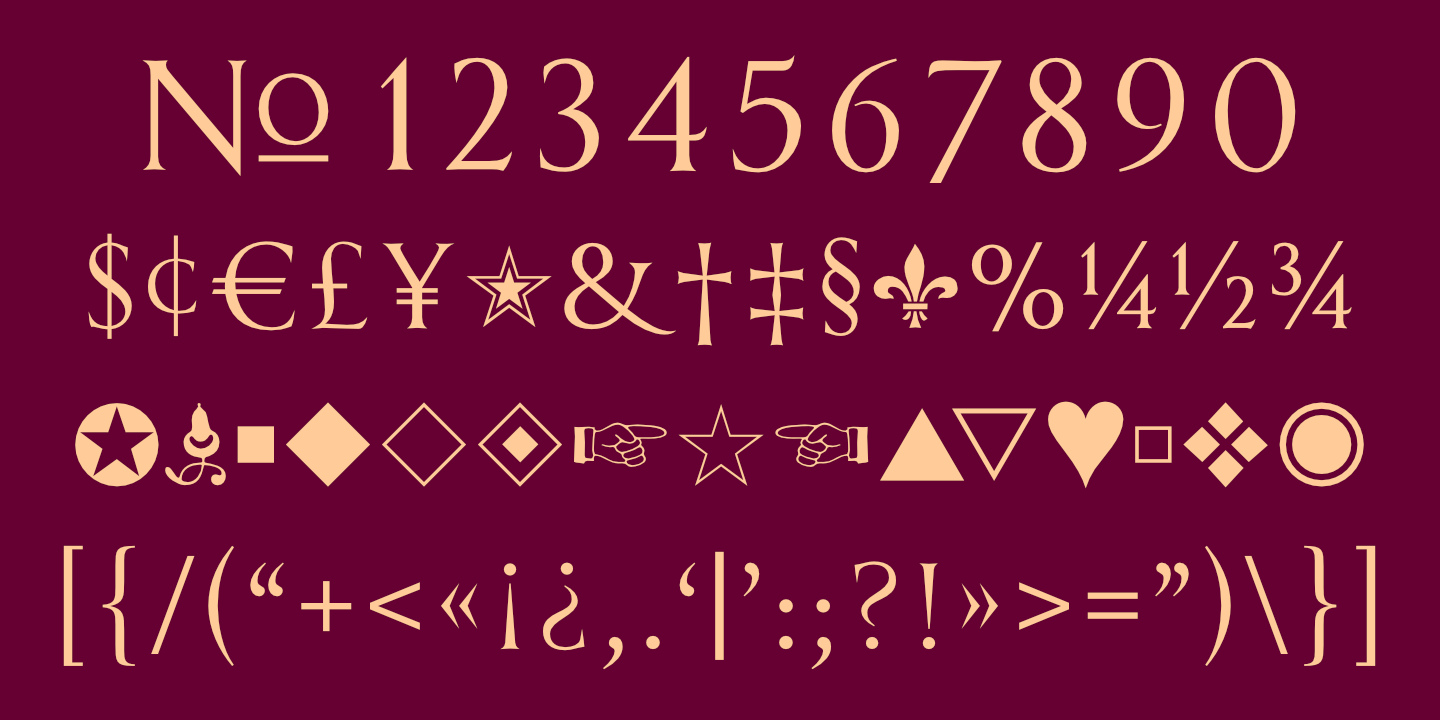 Numerals, Punctuation, etc