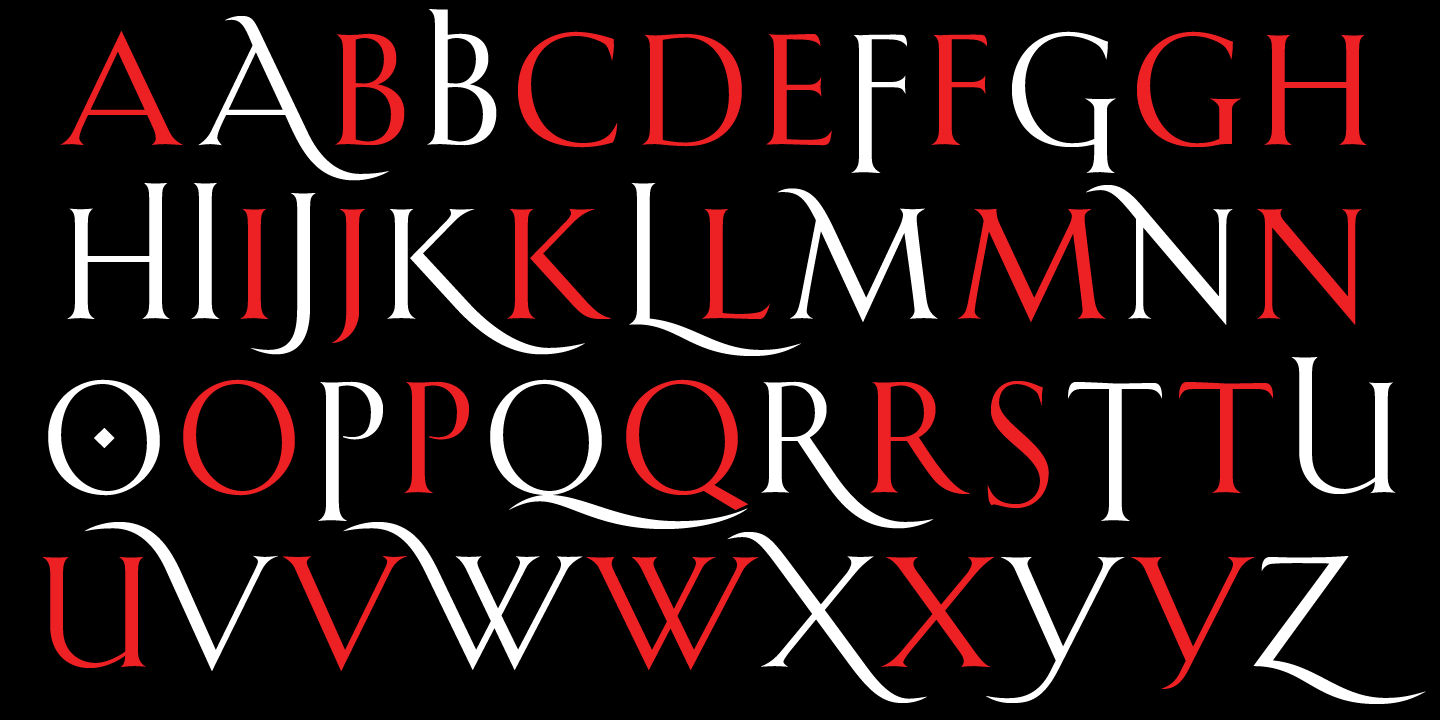 Click image to enlarge and for more information. Font poster