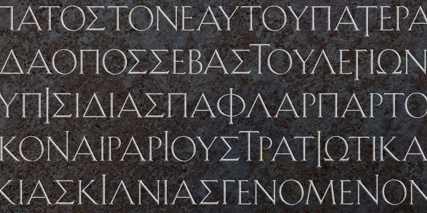 Greek etched w/ alternates