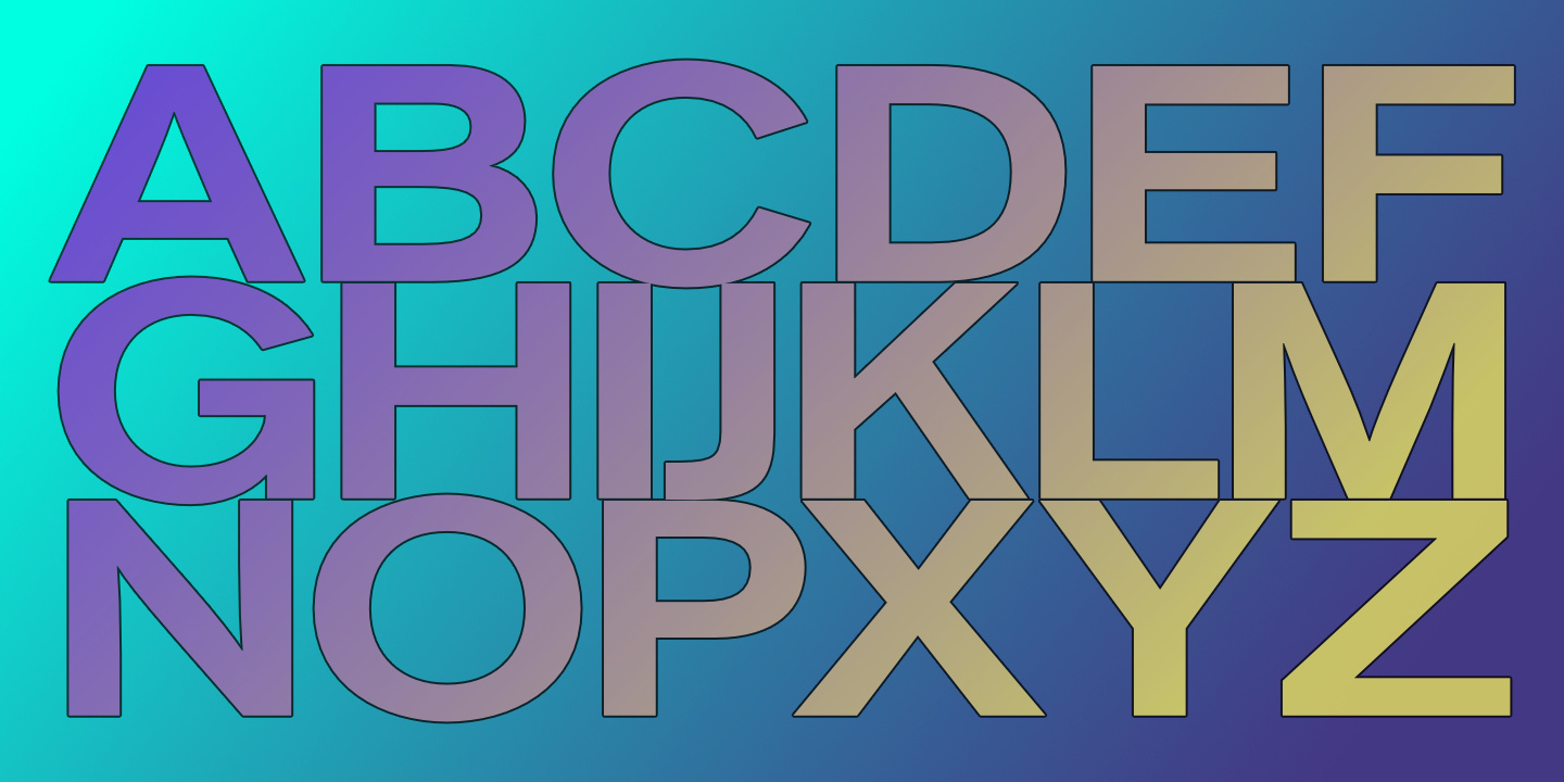 Gradient alphabet