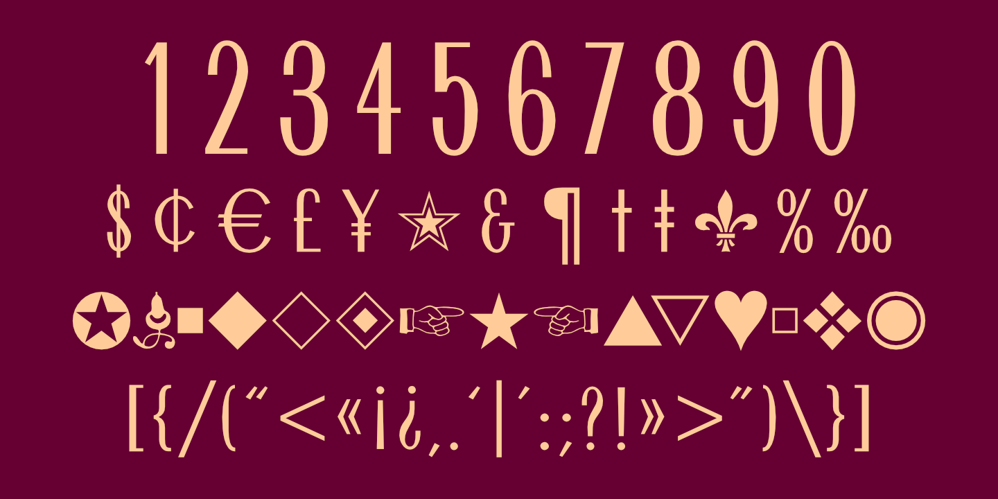 Numerals, Punctuation, etc.