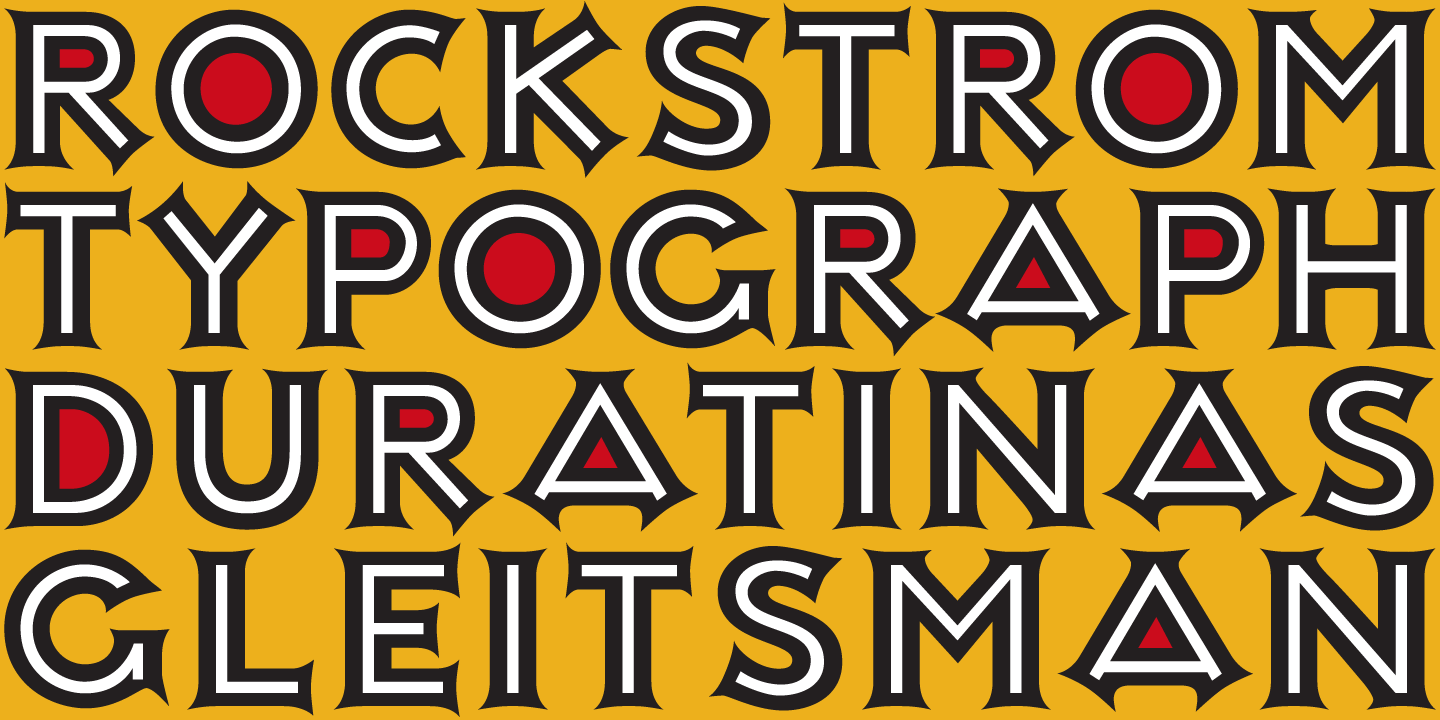Click image to enlarge and for more information. Font poster
