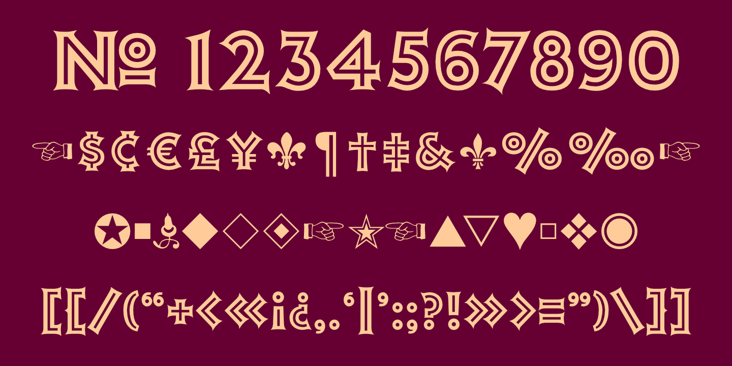 Numerals, Punctuation, etc.