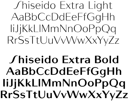 Shiseido fonts